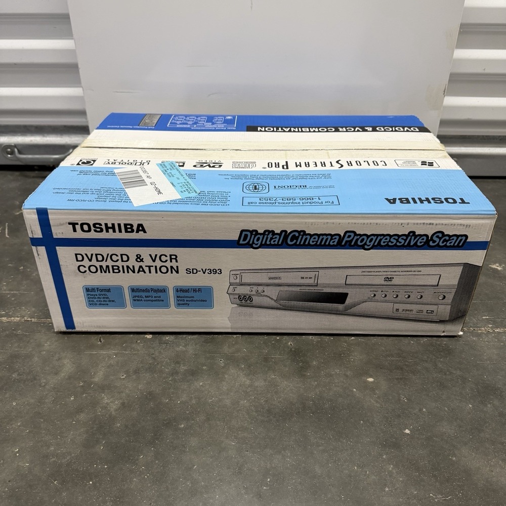 NEW DVD VHS Toshiba SD-V393SU2 DVD And VCR Combination Player